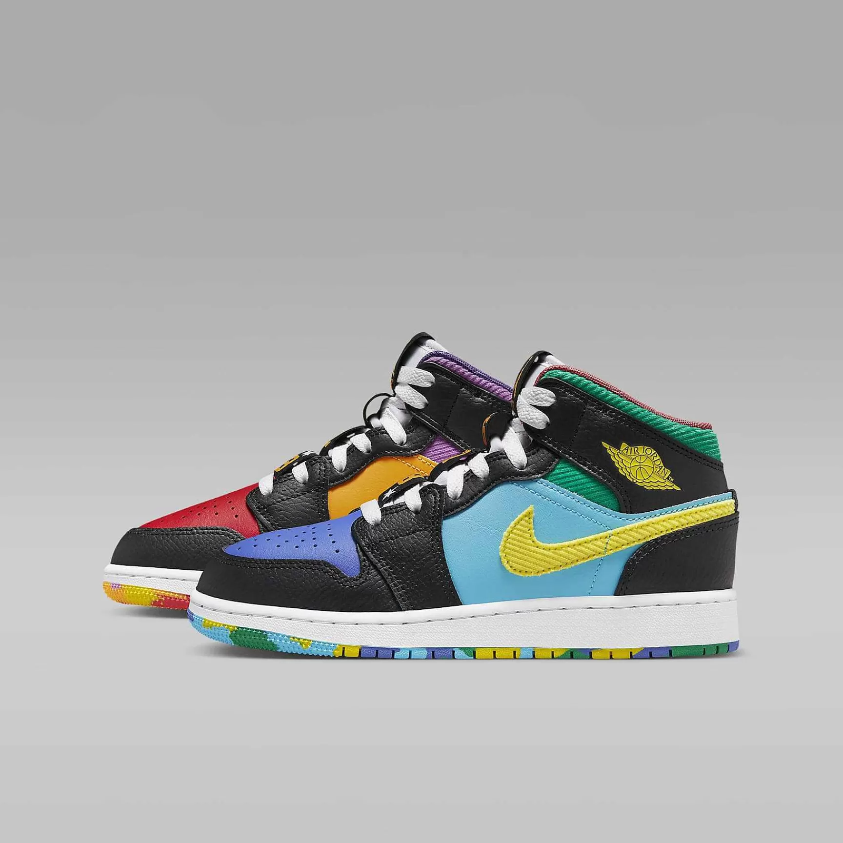 Kinder Nike Lebensstil | Air Jordan 1 Mid Sneaker-Schule