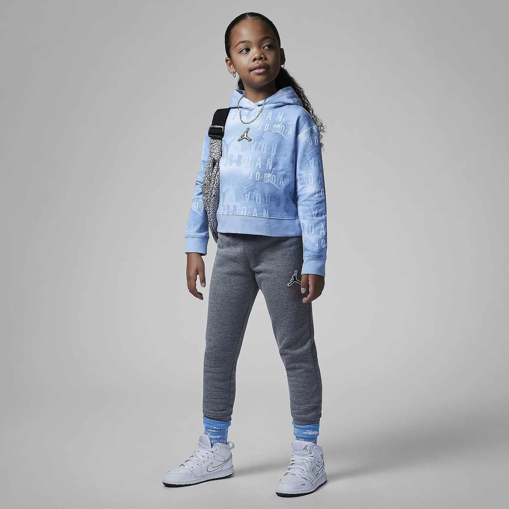 Kinder Nike Jordanien | Bedruckter Kastenformiger Pullover-Hoodie Von Jordan Essentials