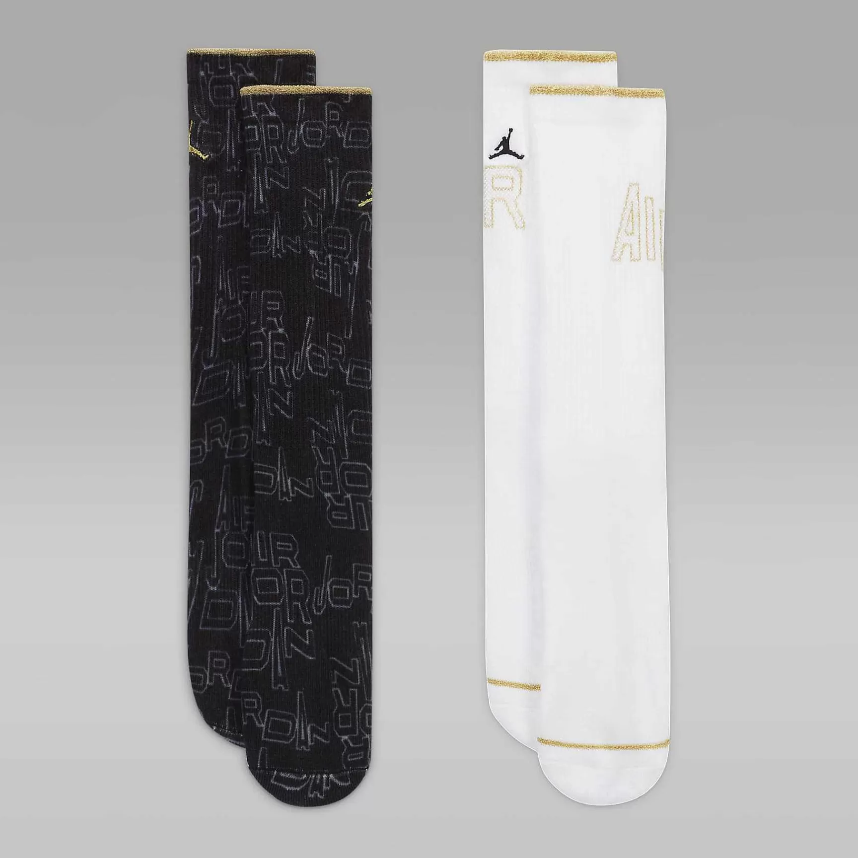 Zubehor Nike | Jordan Crew-Socken In Schwarz Und Gold (2 Paar)