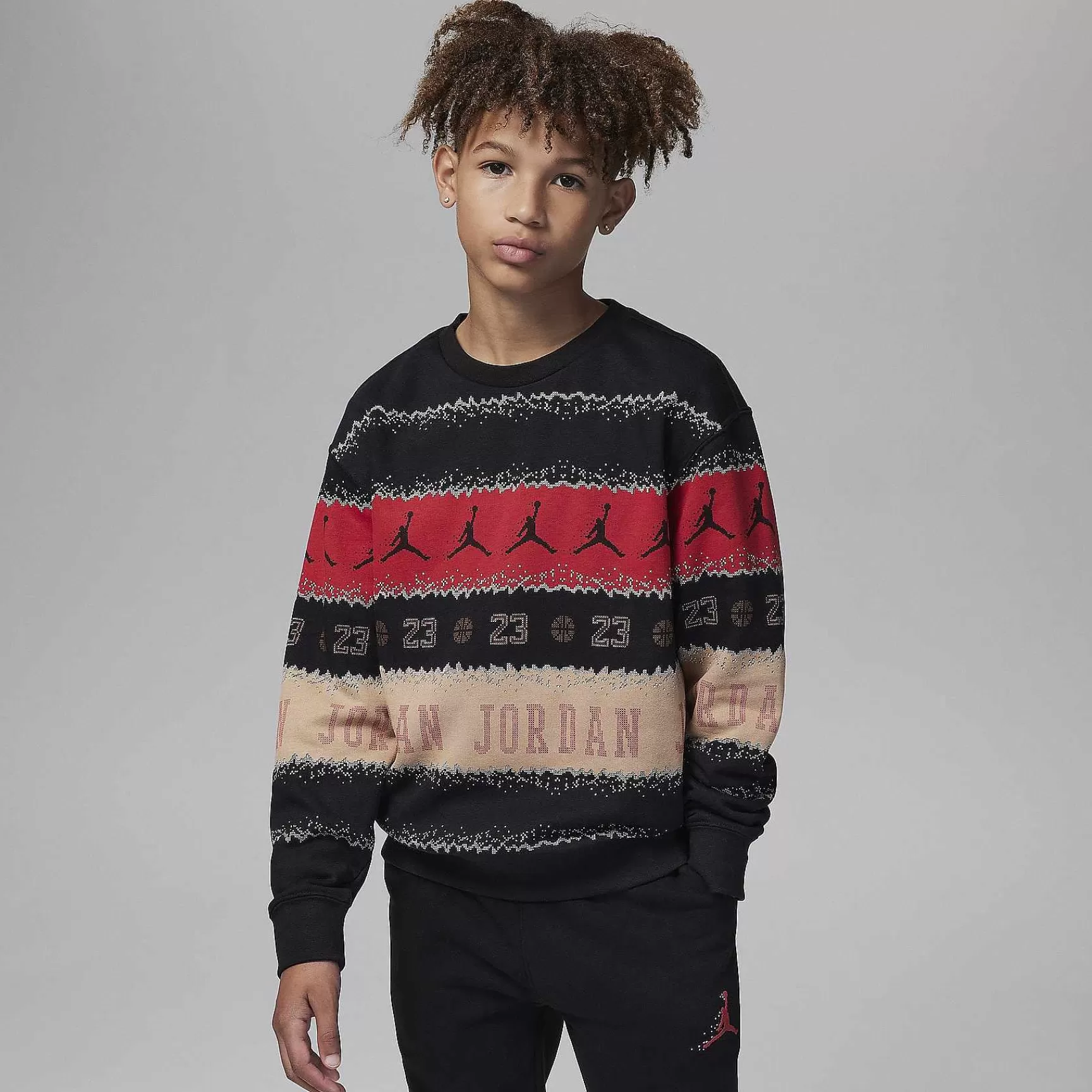 Kinder Nike Hoodies & Sweatshirts | Jordan Mj Holiday Fleece Crew