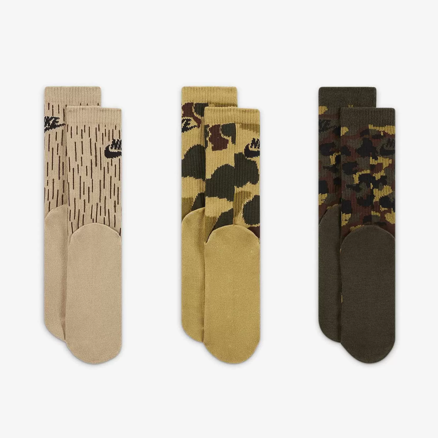 Kinder Nike Socken | Camo Dri-Fit Crew Socken (3 Paar)