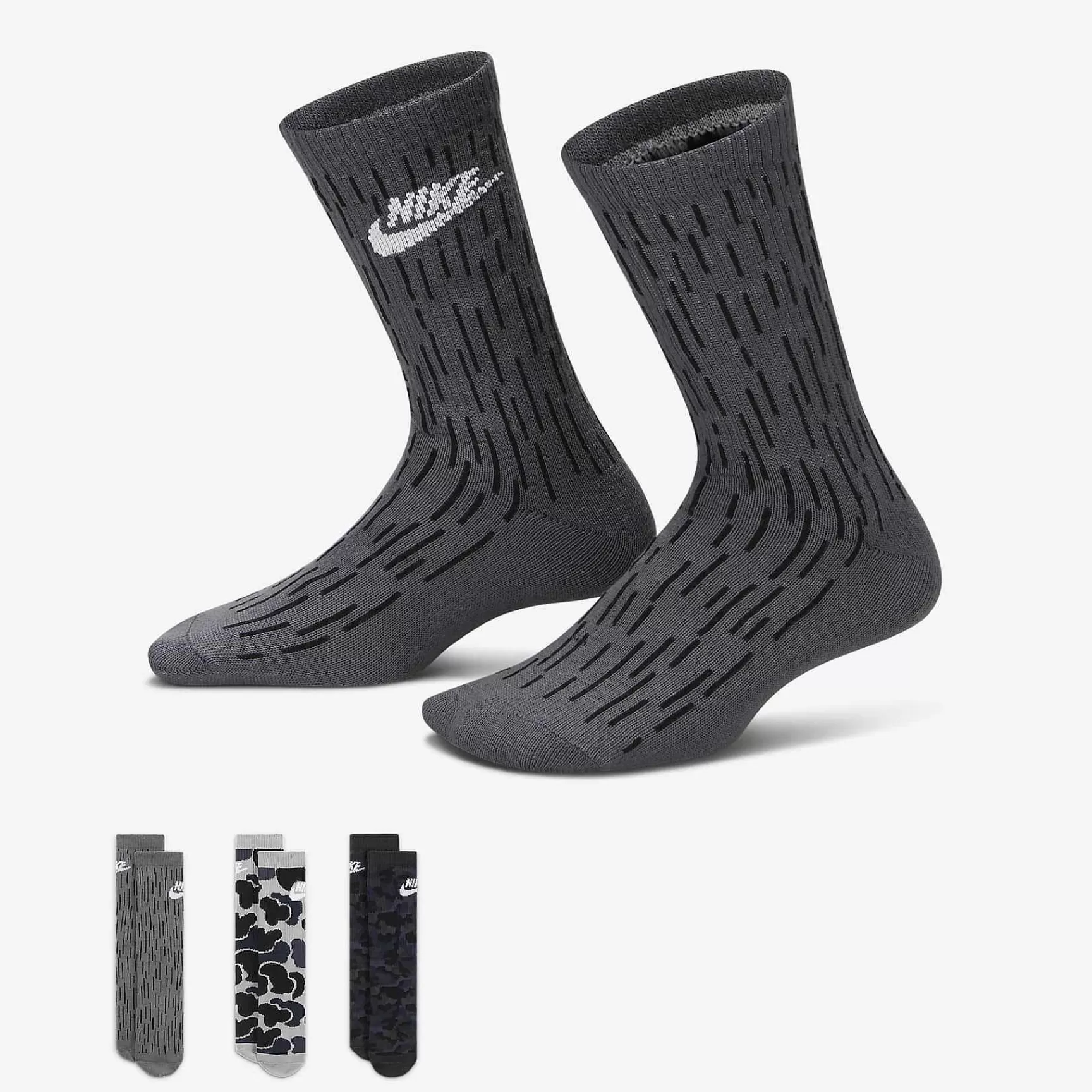 Zubehor Nike | Camo Dri-Fit Crew Socken (3 Paar)