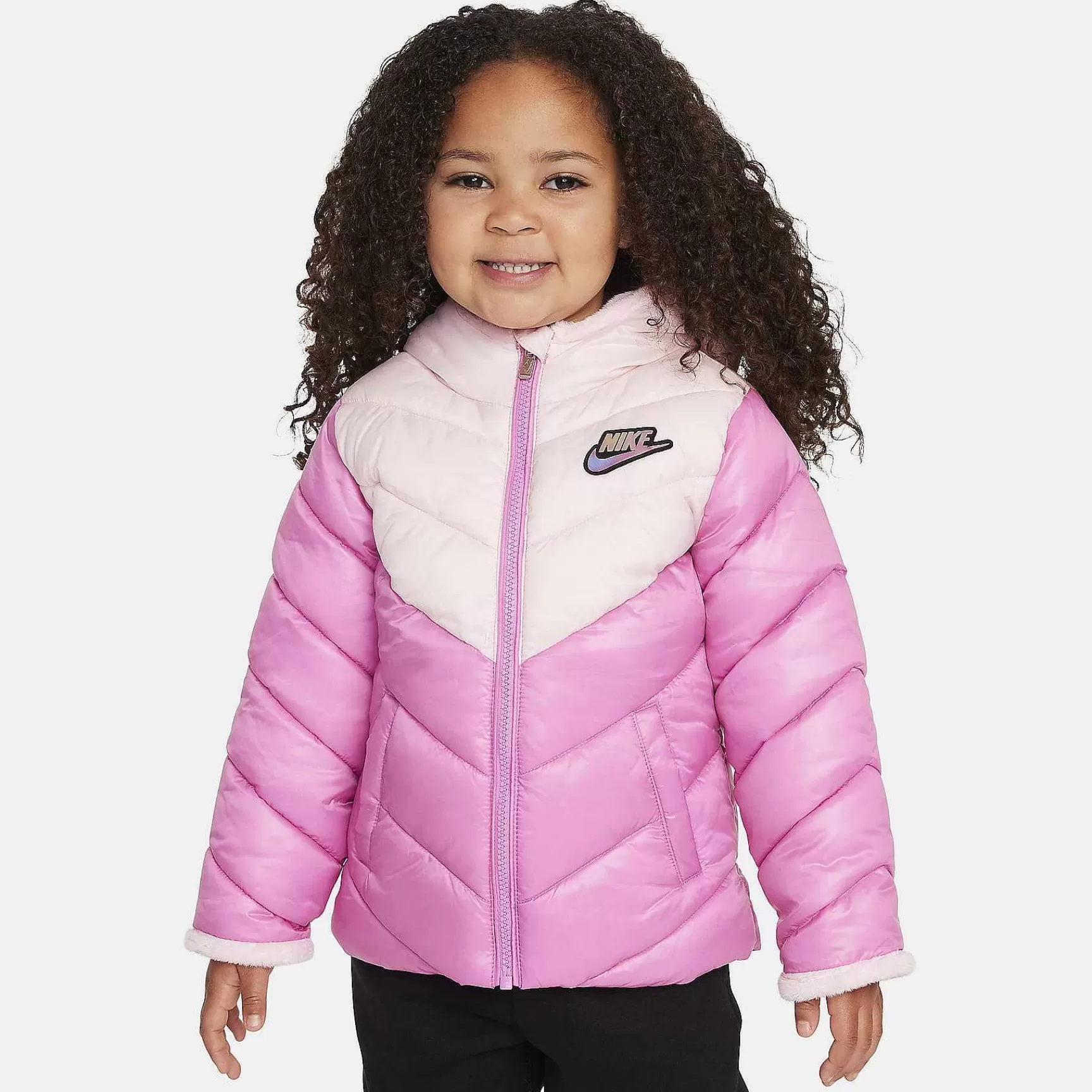 Kinder Nike Oberbekleidung Und Jacken | Colorblock Chevron Pufferjacke