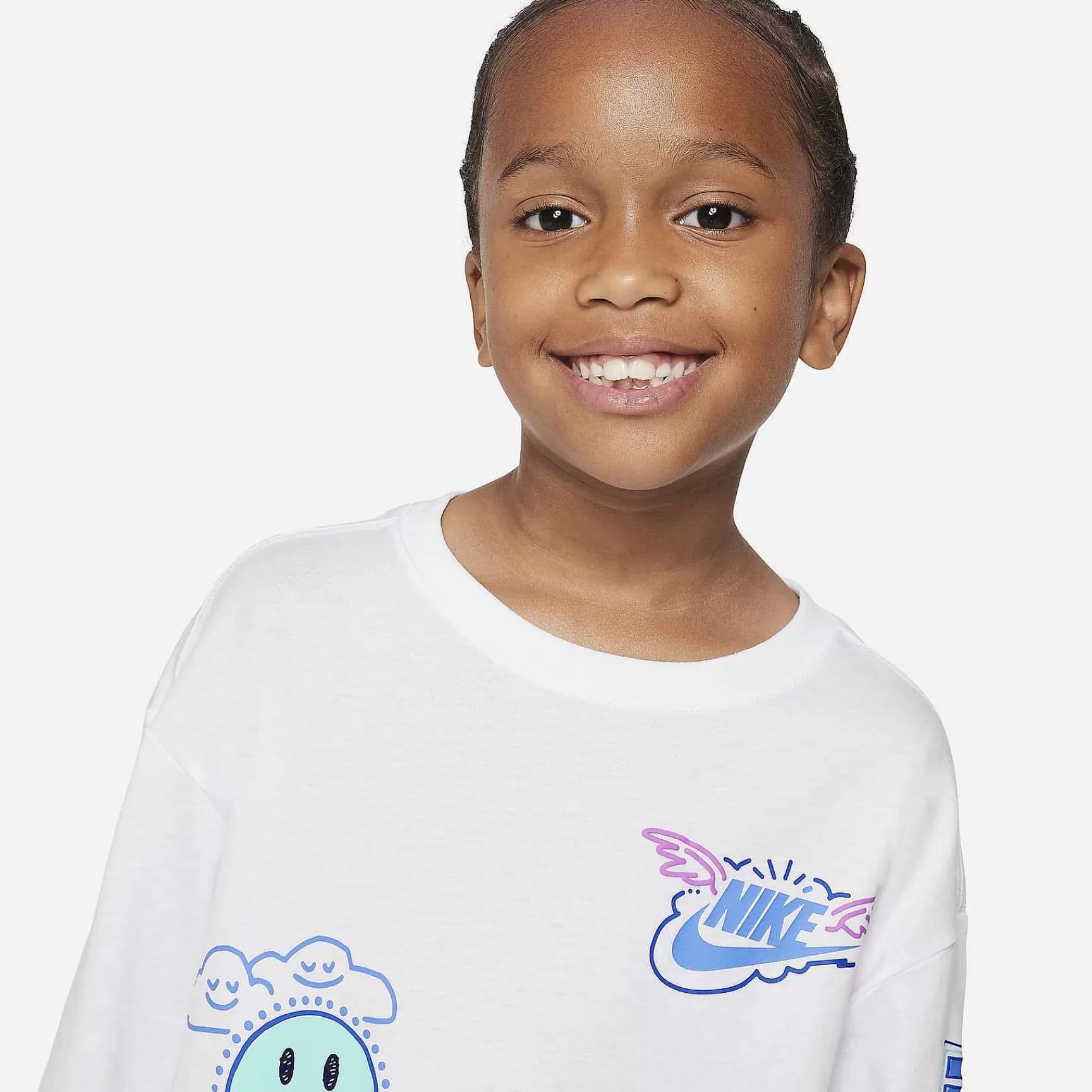 Kinder Nike Tops Und T-Shirts | Sportswear „Art Of Play" Entspanntes Langarm-T-Shirt