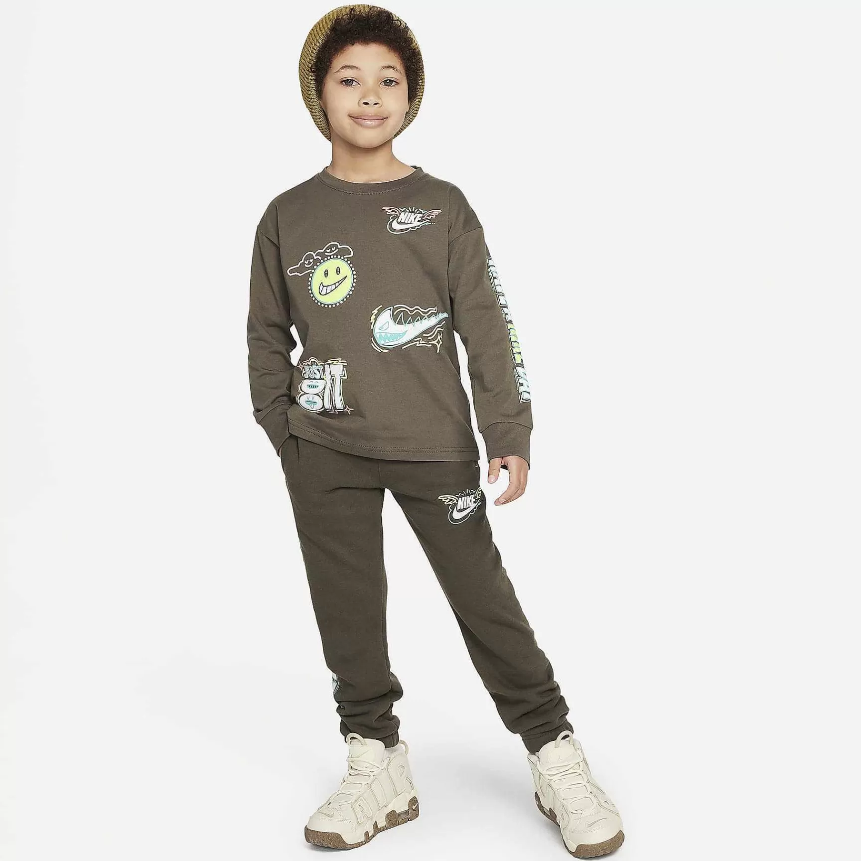 Kinder Nike Tops Und T-Shirts | Sportswear „Art Of Play" Entspanntes Langarm-T-Shirt